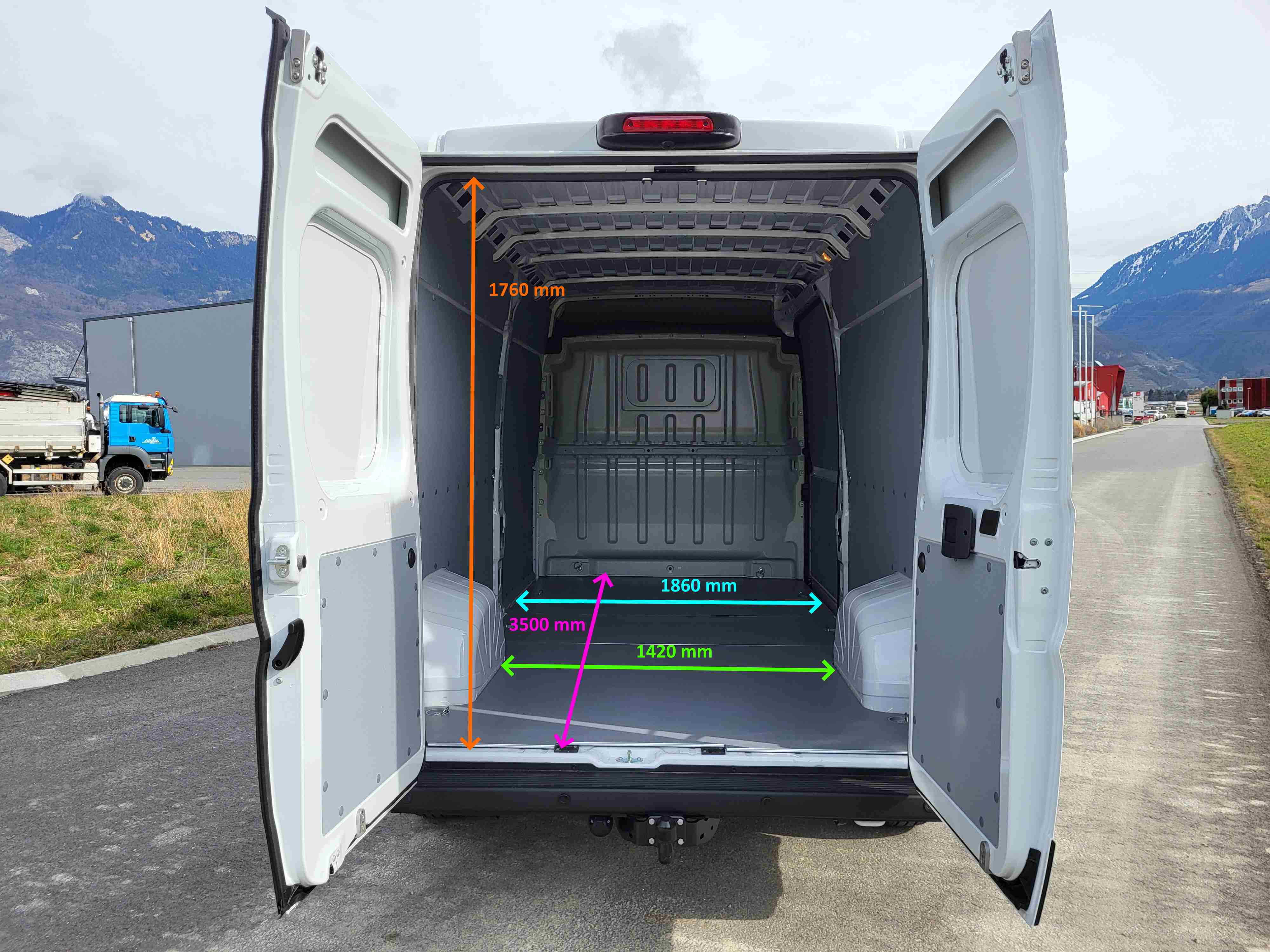 Dimensions espace de chargement